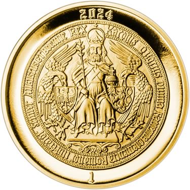 Náhled Reverzní strany - 2024 - Proof - Karel IV - 1 dukát Au