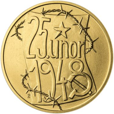 Náhled Averzní strany - Memento 25. února 1948 - komunistický puč v Československu - 1 Oz zlato b.k.