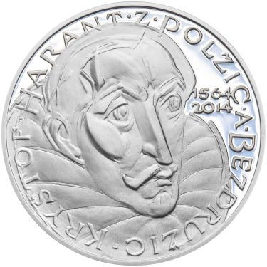 Náhled Averzní strany - Nevydané mince Jiřího Harcuby - Kryštof Harant z Polžic a Bezdružic 34mm stříbro Proof