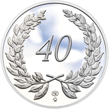 Náhled Averzní strany - Medaile k životnímu výročí 40 let - 1 Oz stříbro Proof