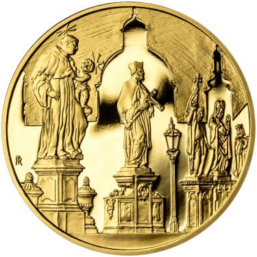 Náhled Reverzní strany - Královské hlavní město Praha - zlato 1 Oz Proof