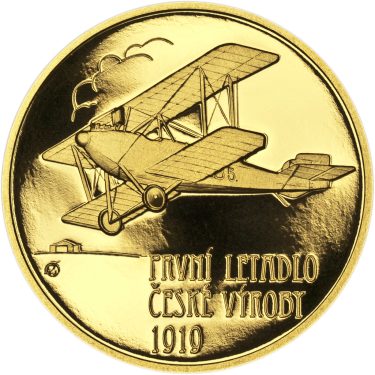 Náhled Averzní strany - Letadlo Bohemia - 1/2 Oz zlato Proof