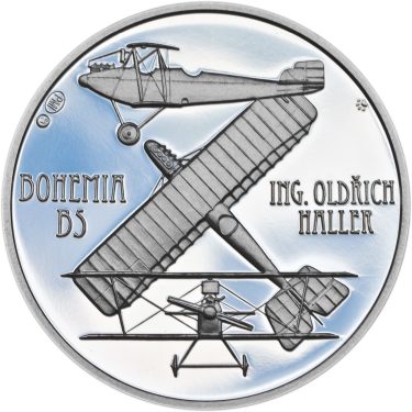 Náhled Reverzní strany - Letadlo Bohemia - 1 Oz stříbro Proof