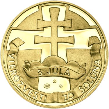 Náhled Reverzní strany - Sviatok svätého Cyrila a Metoda - 1/2 Oz zlato Proof