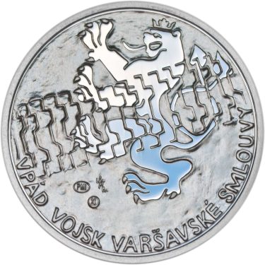 Náhled Averzní strany - Vpád vojsk Varšavské smlouvy - 21. srpen 1968 -  1oz Ag Proof