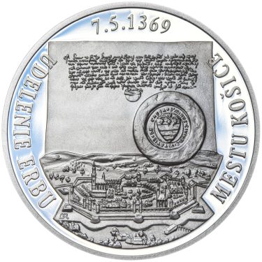 Náhled Averzní strany - Erb Košice - 1 Oz stříbro Proof