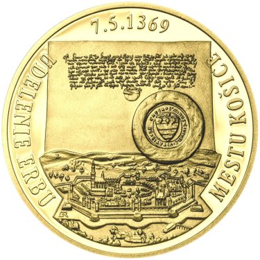 Náhled Averzní strany - Erb Košice - 1 Oz zlato b.k.